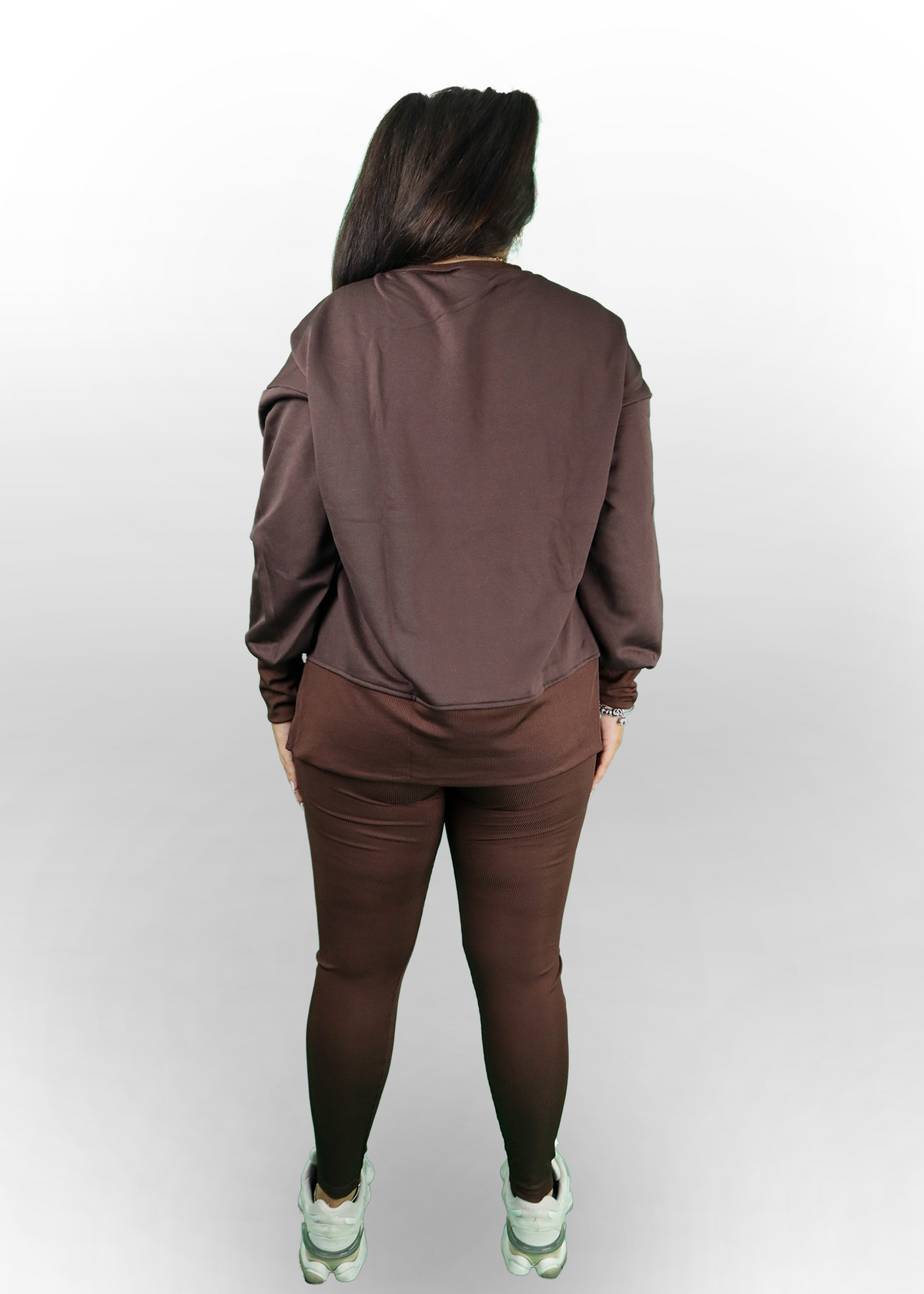 Brown Long Sleeve Top & Leggings Set