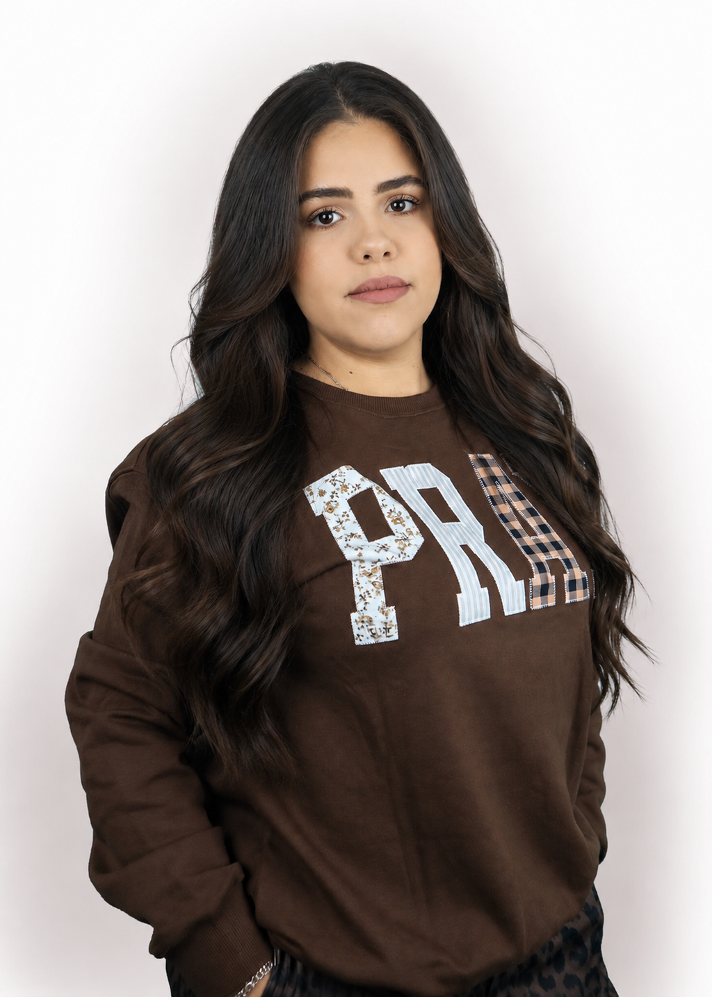 PRAY Quilted Pullover - Brown