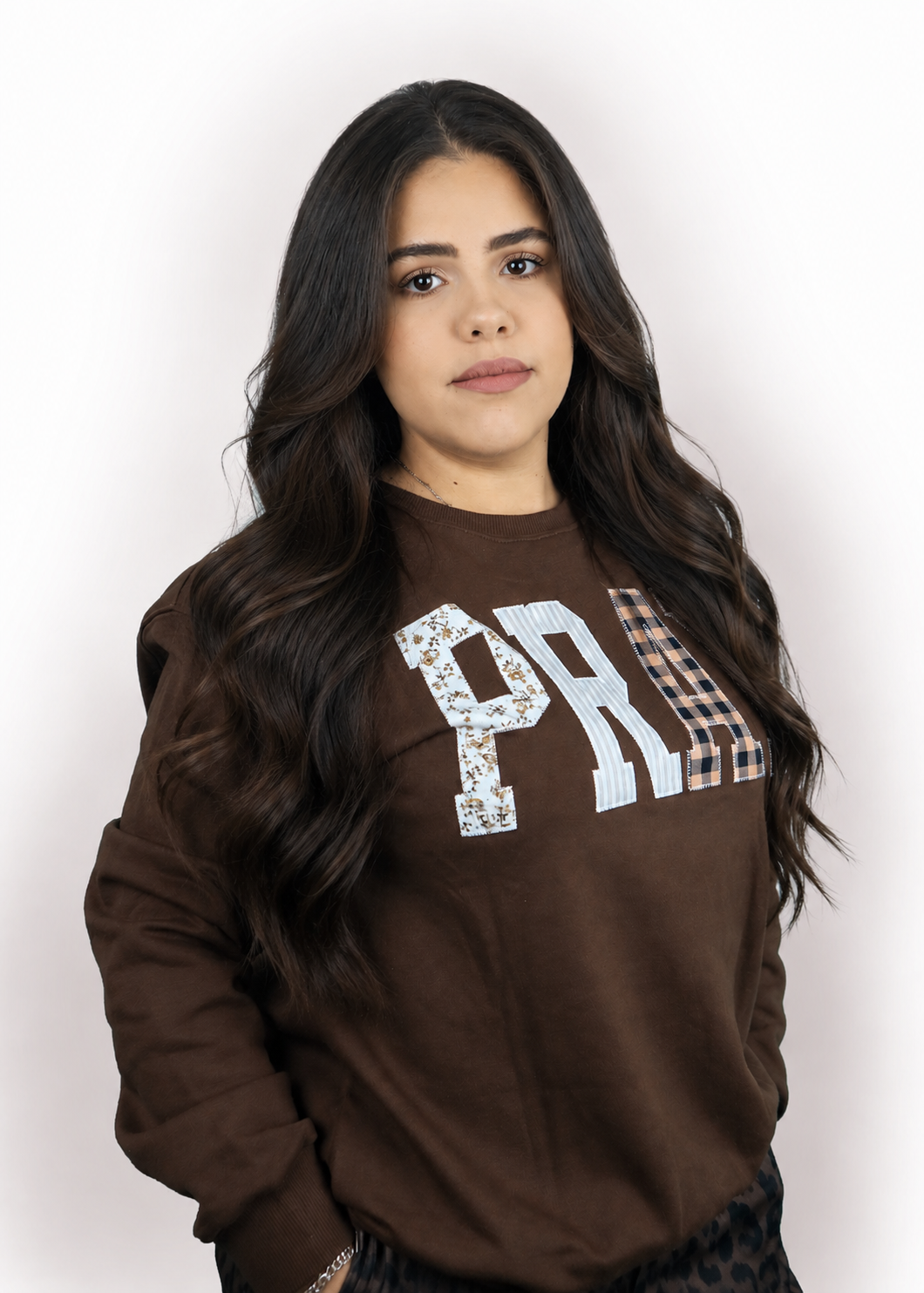 PRAY Quilted Pullover - Brown
